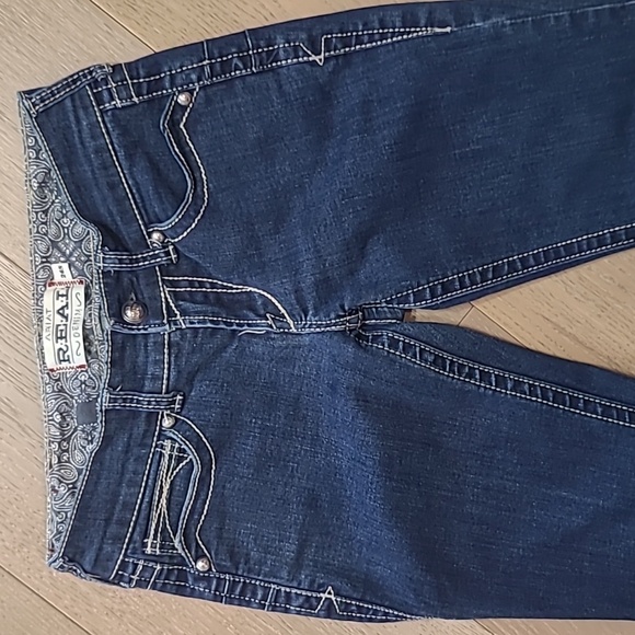 Ariat Real Denim Jeans Women's sz 26S Low Rise Bootcut Denim Jeans - Picture 4 of 14